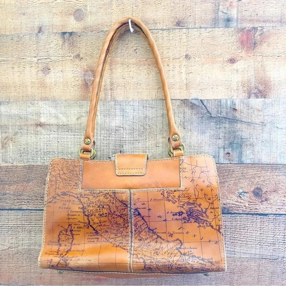 Patricia Nash Rienzo Signature Map Satchel - Picture 3 of 15